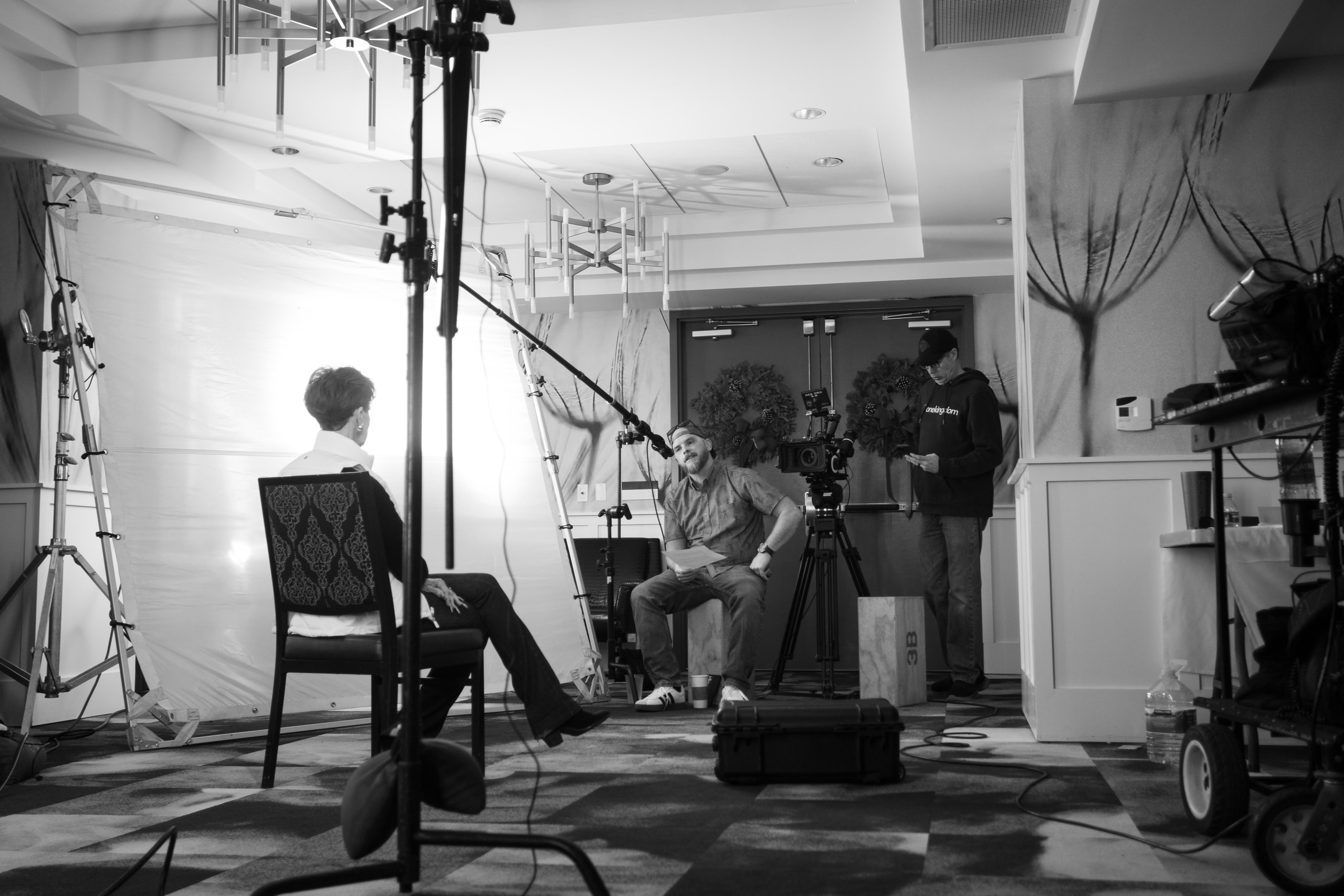 Behind the scenes — Kern Oil interview setup