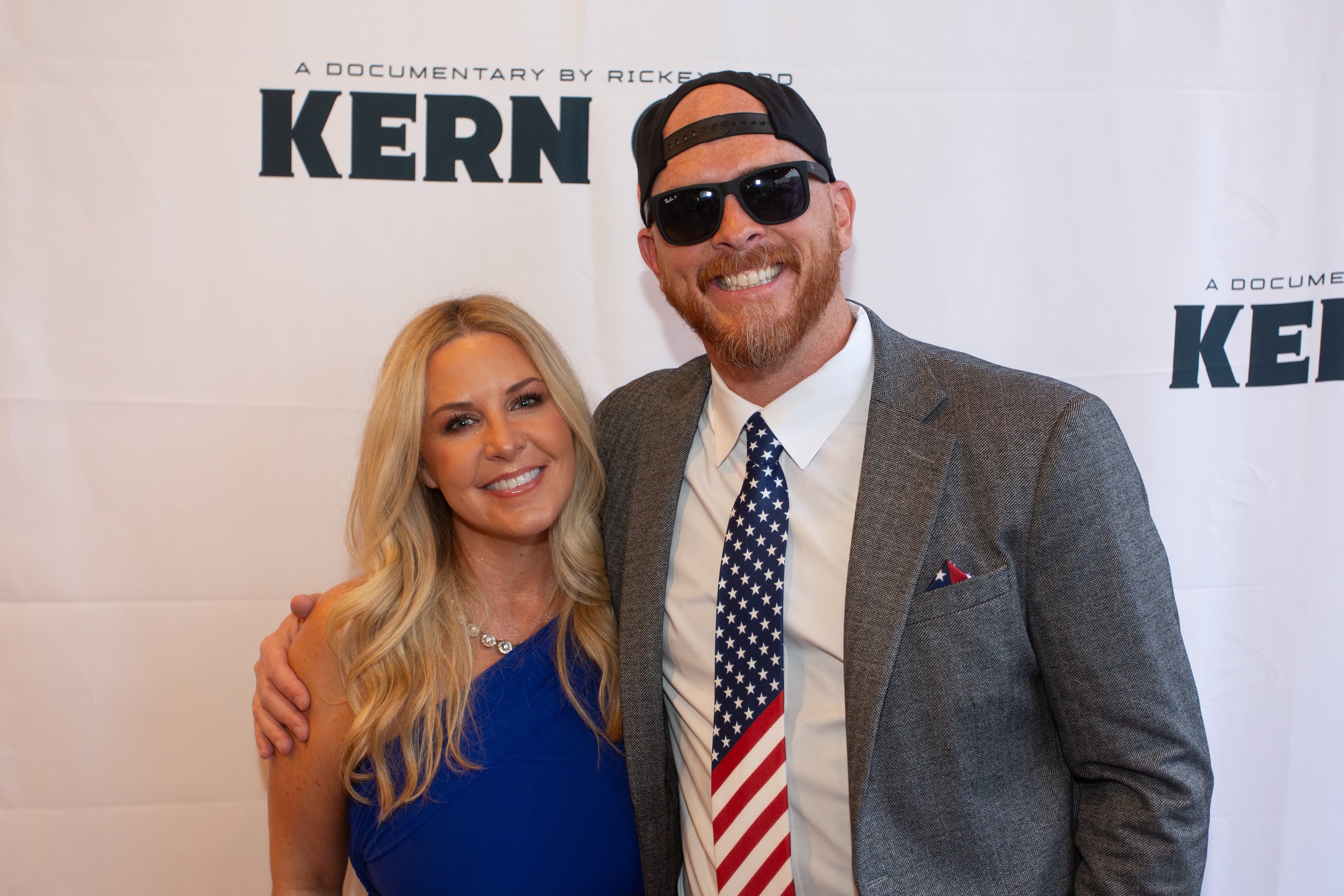 Couple posing at Kern Oil documentary premiere