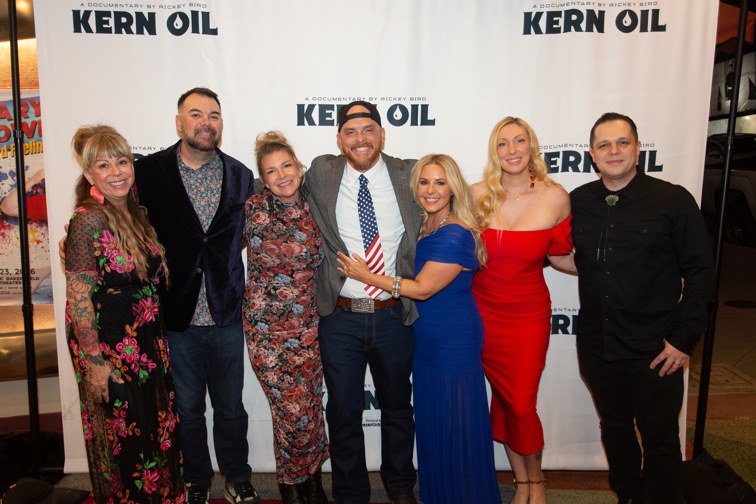 Group posing at Kern Oil documentary premiere