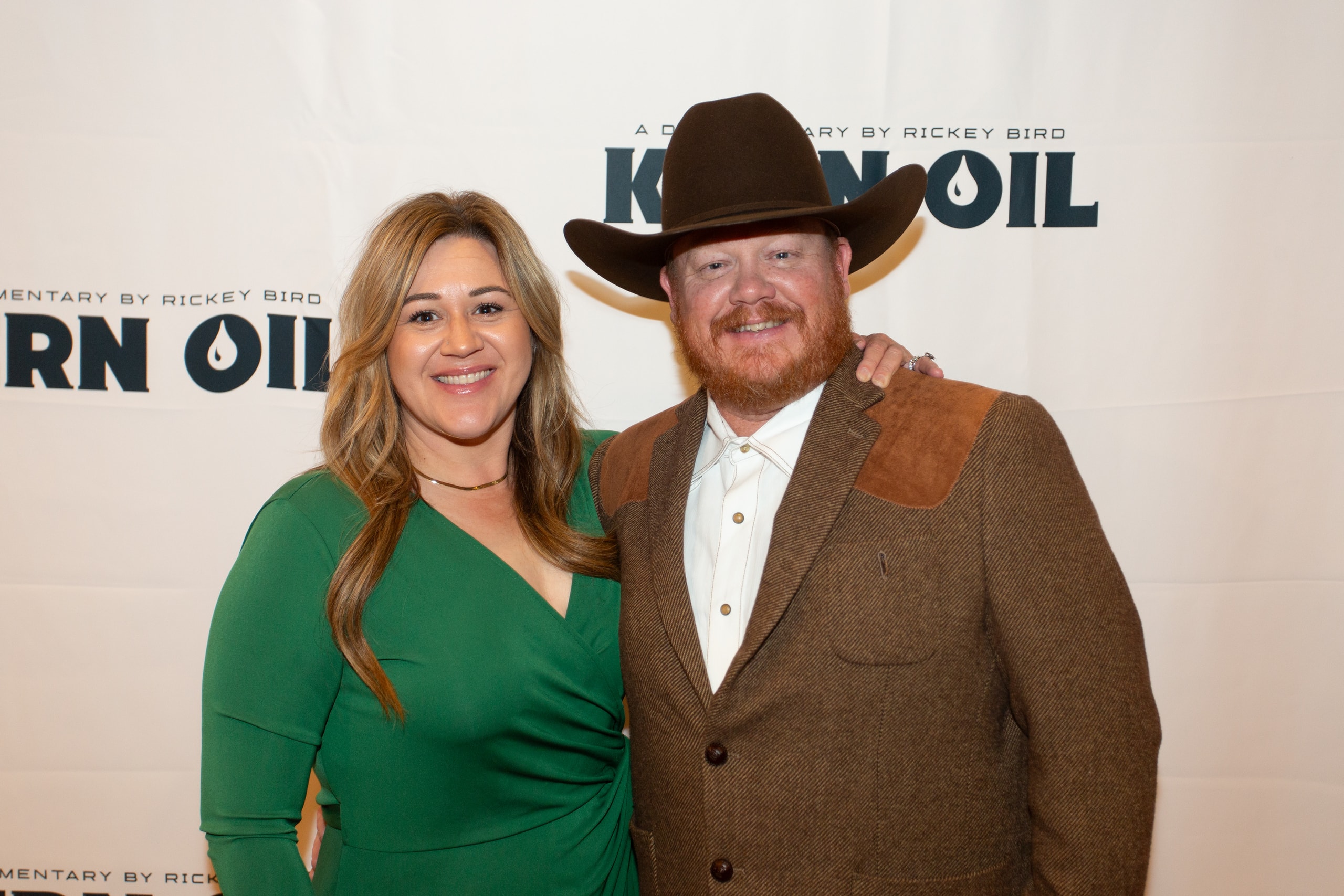 Couple at Kern Oil documentary premiere