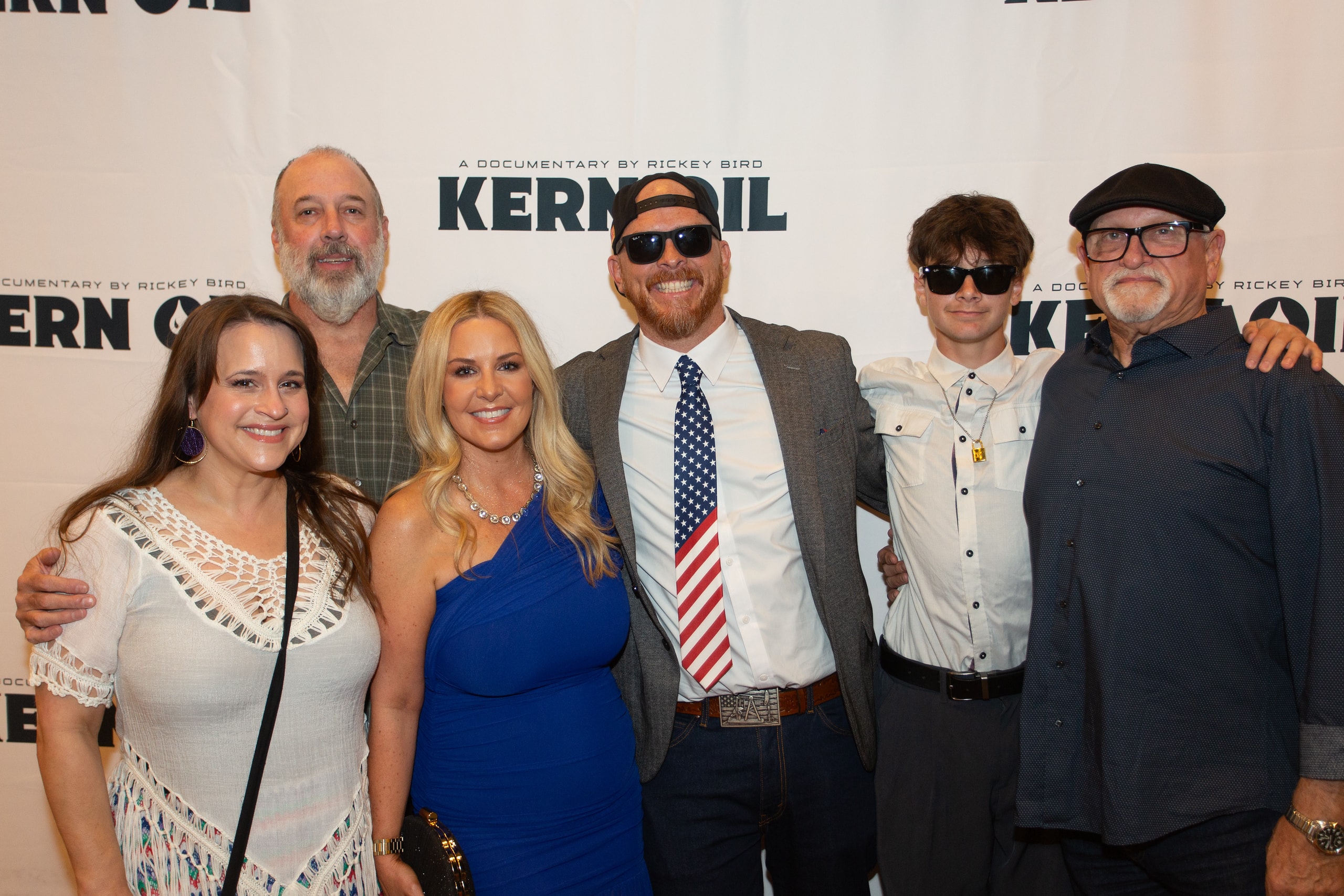 Group posing at Kern Oil documentary premiere
