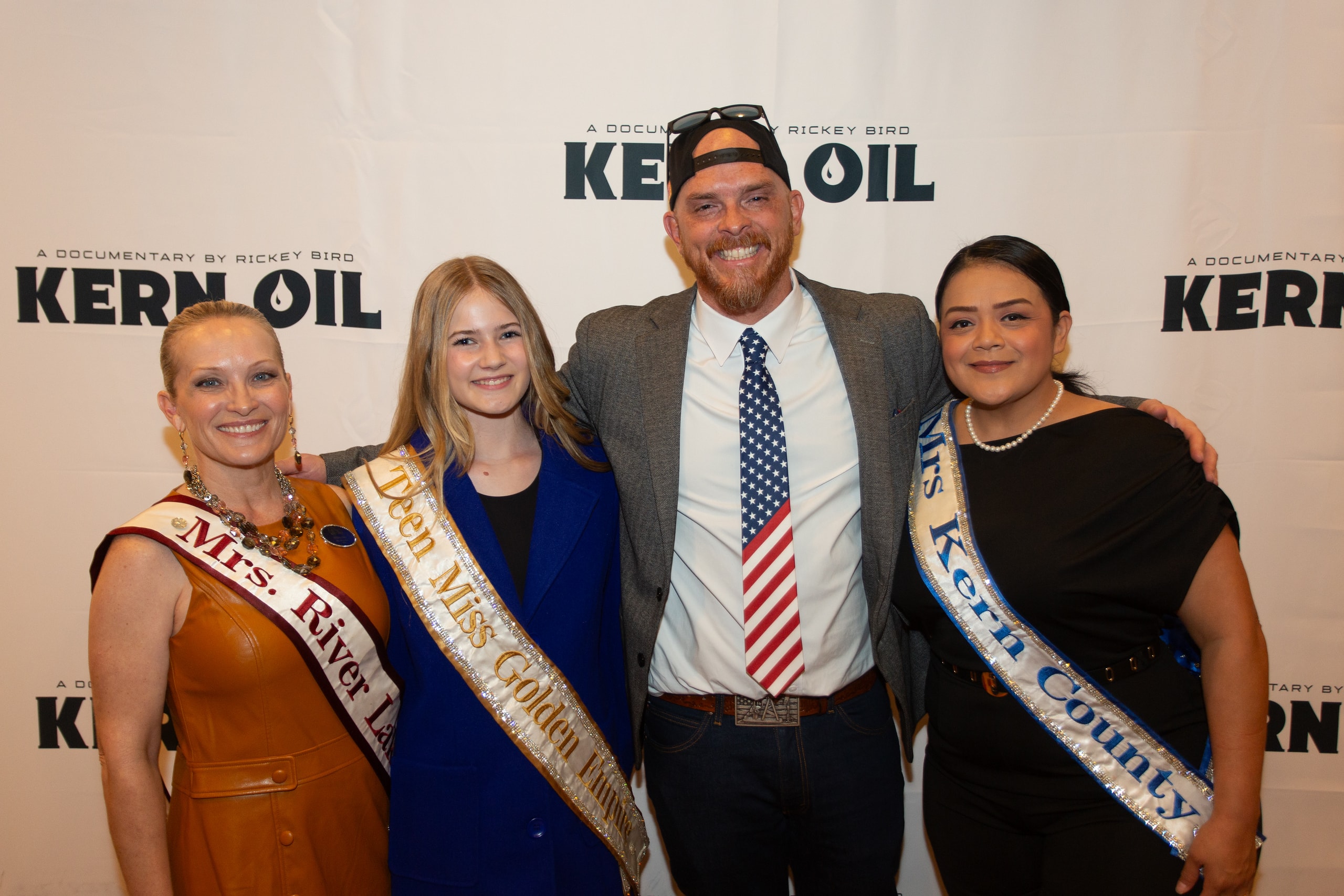 Group posing at Kern Oil documentary premiere