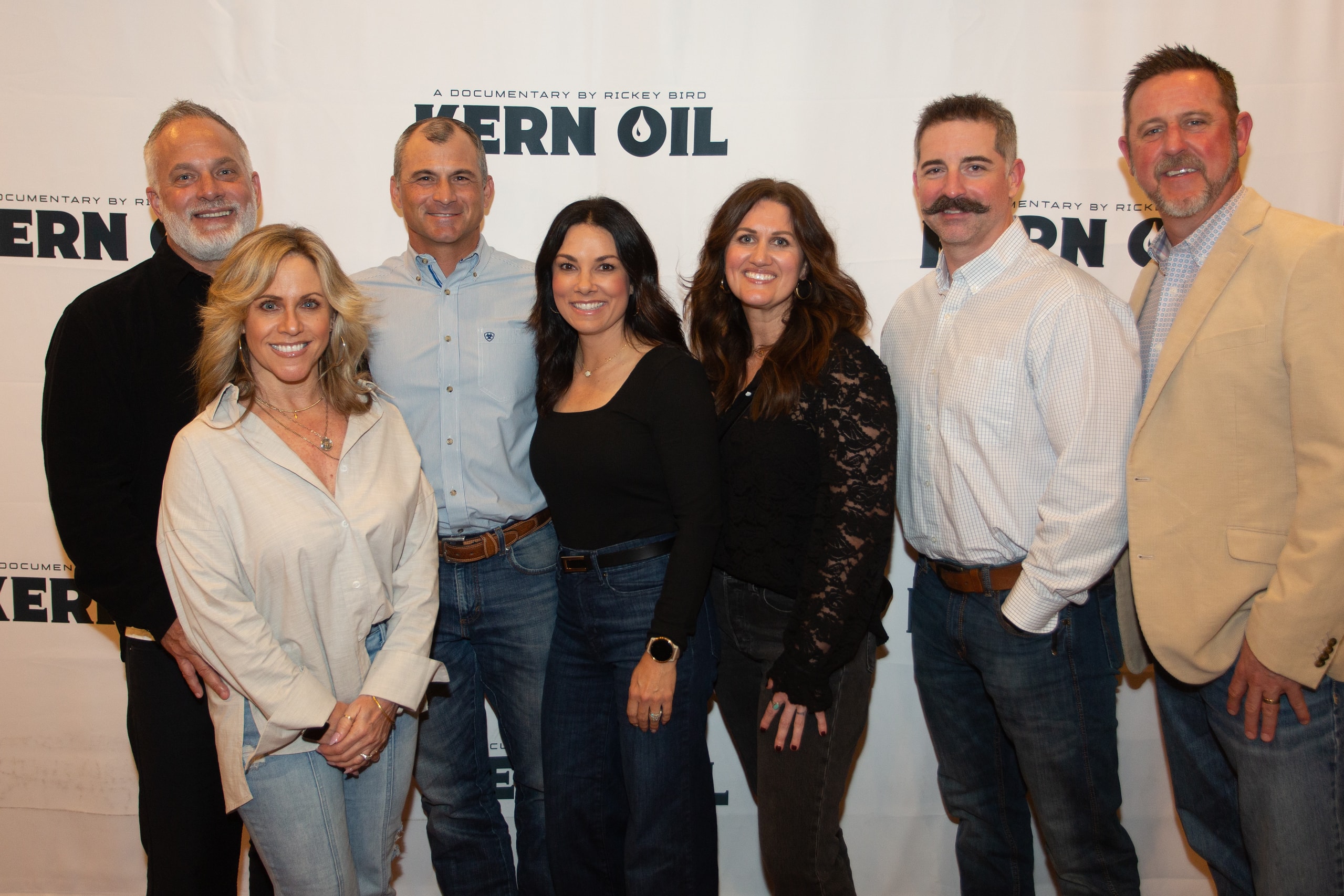Group posing at Kern Oil documentary premiere