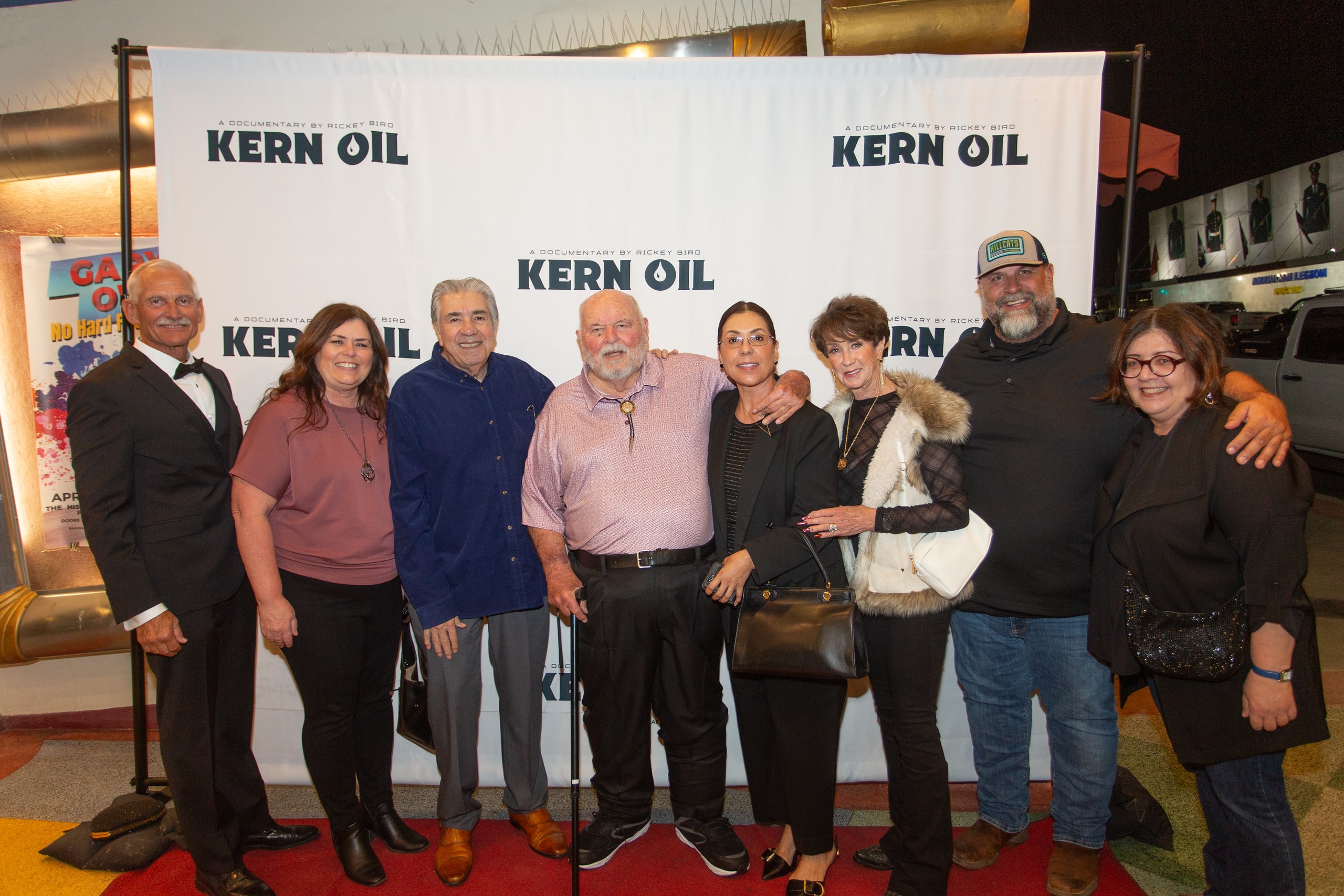 Group posing at Kern Oil documentary premiere